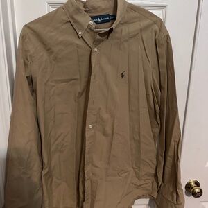 Ralph Lauren Tan Casual Button Down Shirt
